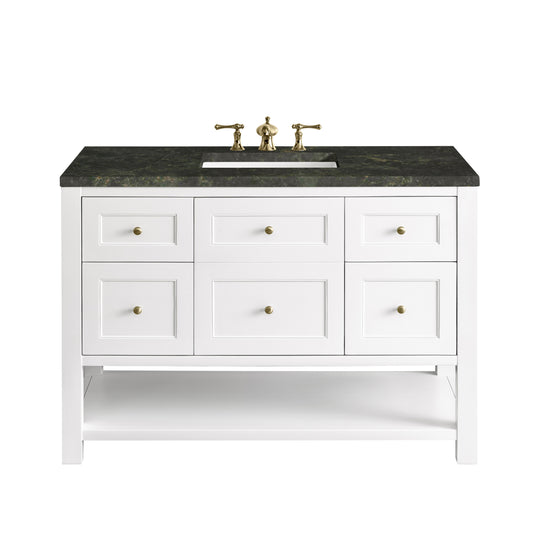 James Martin Vanities Breckenridge 48" Bright White Single Vanity With 3cm Phantome Eclos Top