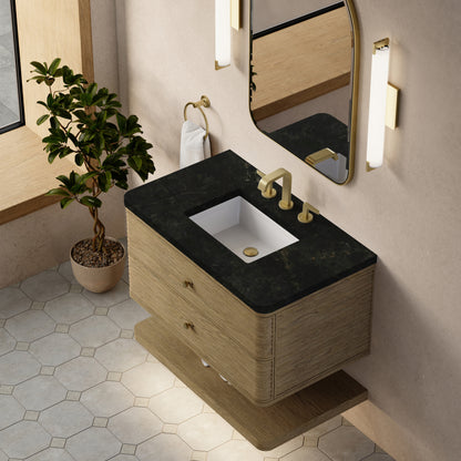 James Martin Vanities Allamari 36" Dune Mist Single Vanity With 3 CM Phantome Eclos Top