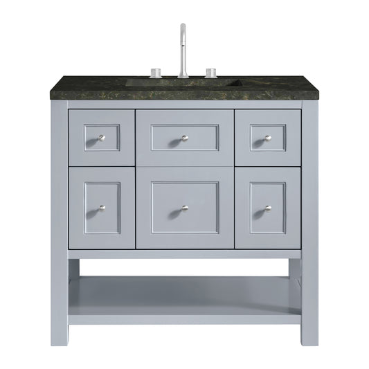 James Martin Vanities Breckenridge 36" Serenity Blue Single Vanity With 3cm Phantome Eclos Top