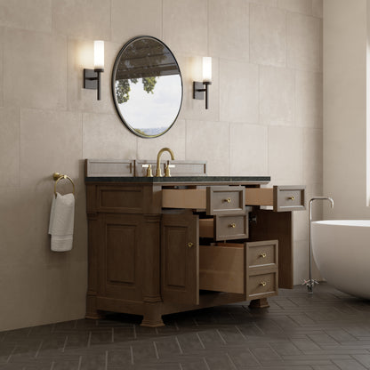 James Martin Vanities Brookfield 48" Pecan Single Vanity With 3 CM Phantome Eclos Top