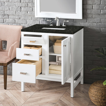James Martin Vanities Addison 30" Glossy White Single Vanity With 3 CM Phantome Eclos Top