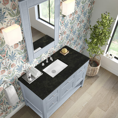 James Martin Vanities Breckenridge 48" Serenity Blue Single Vanity With 3cm Phantome Eclos Top
