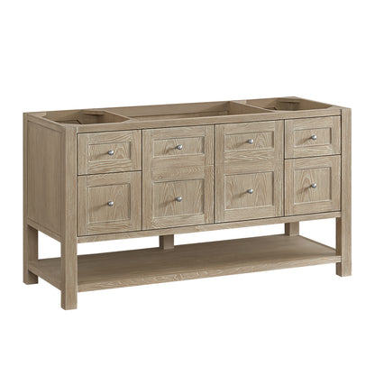 James Martin Vanities Breckenridge 60" Whitewashed Oak Single Vanity With 3cm Tajnar Eclos Top and FreePower Wireless Charger