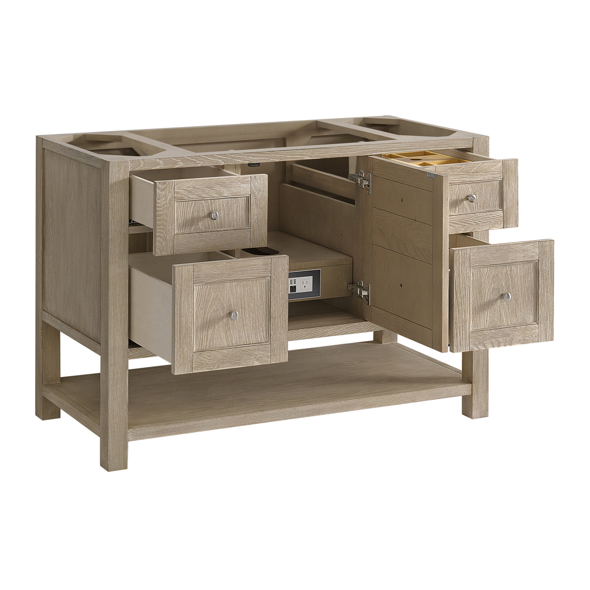 James Martin Vanities Breckenridge 48" Whitewashed Oak Single Vanity With 3cm Phantome Eclos Top