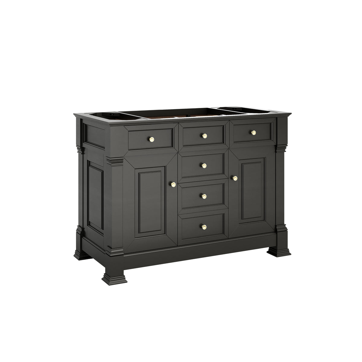 James Martin Vanities Brookfield 48" Black Onyx Single Vanity With 3 CM Siberian Silestone Top
