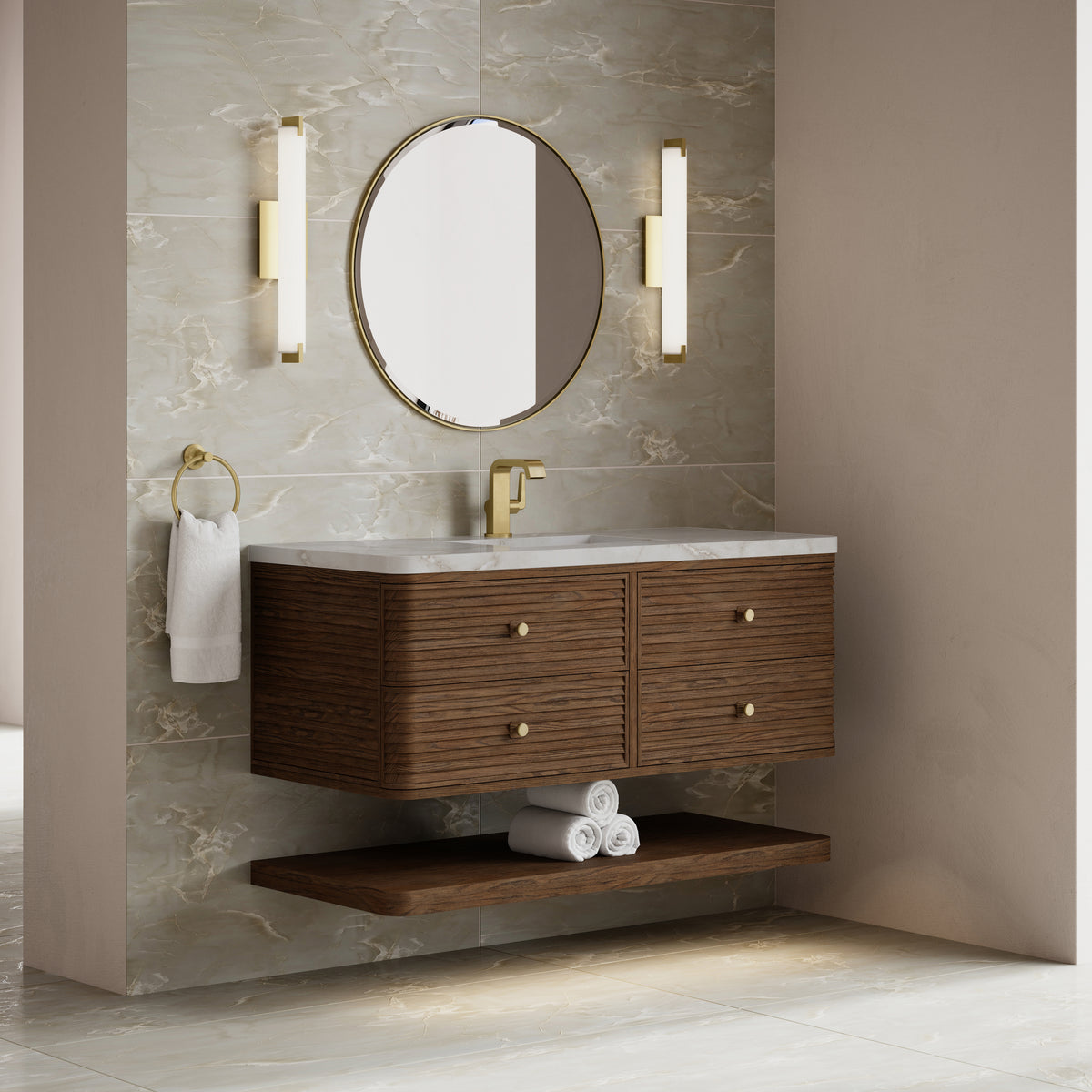 James Martin Vanities Allamari 48" Sable Single Vanity With Single Hole 3 CM Victorian Silver Silestone Top