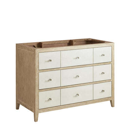 James Martin Vanities Celeste 48" Sunwashed Oak with Embossed Shagreen Single Vanity With 3 CM Phantome Eclos Top