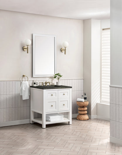 James Martin Vanities Breckenridge 30" Bright White Single Vanity With 3cm Phantome Eclos Top