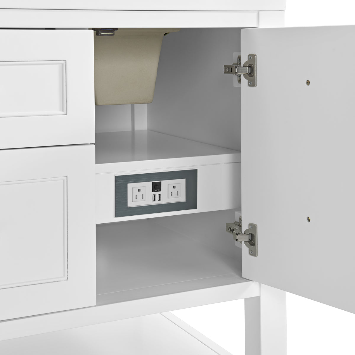 James Martin Vanities Breckenridge 60" Bright White Double Vanity Bright