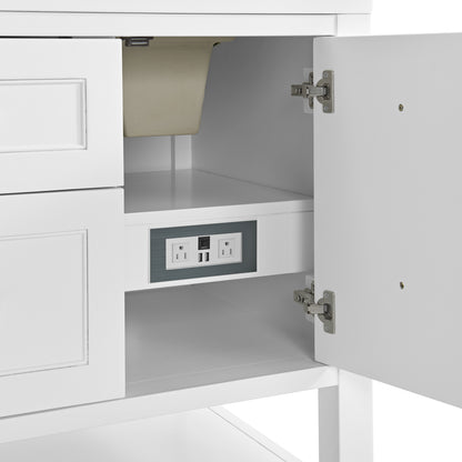 James Martin Vanities Breckenridge 60" Bright White Double Vanity Bright