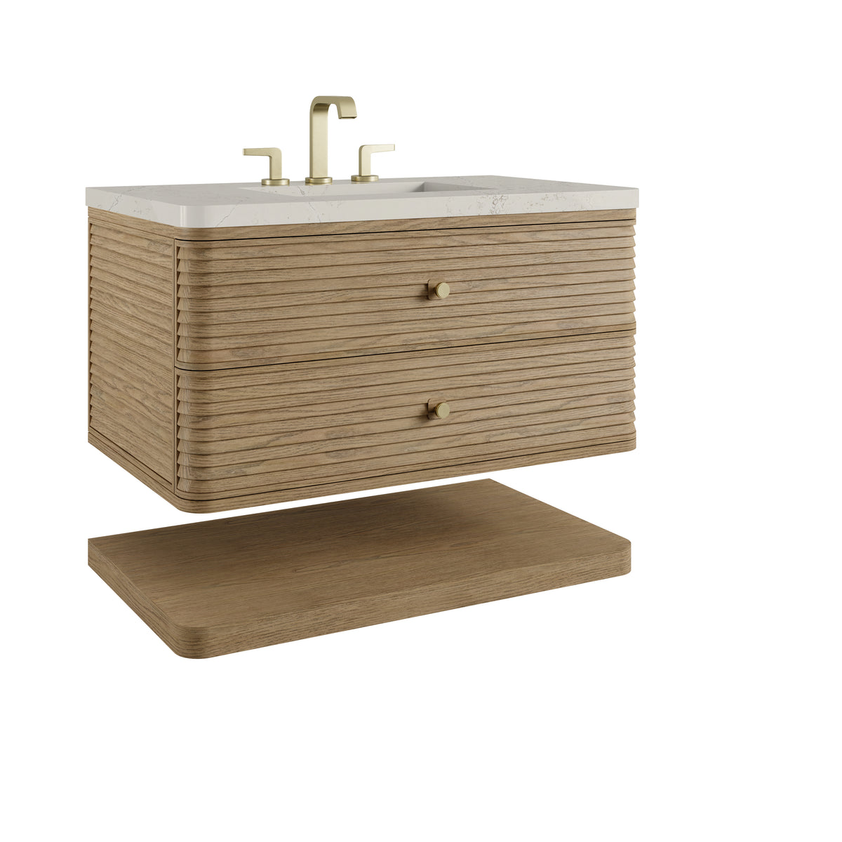 James Martin Vanities Allamari 36" Dune Mist Single Vanity With 3 CM Siberian Silestone Top