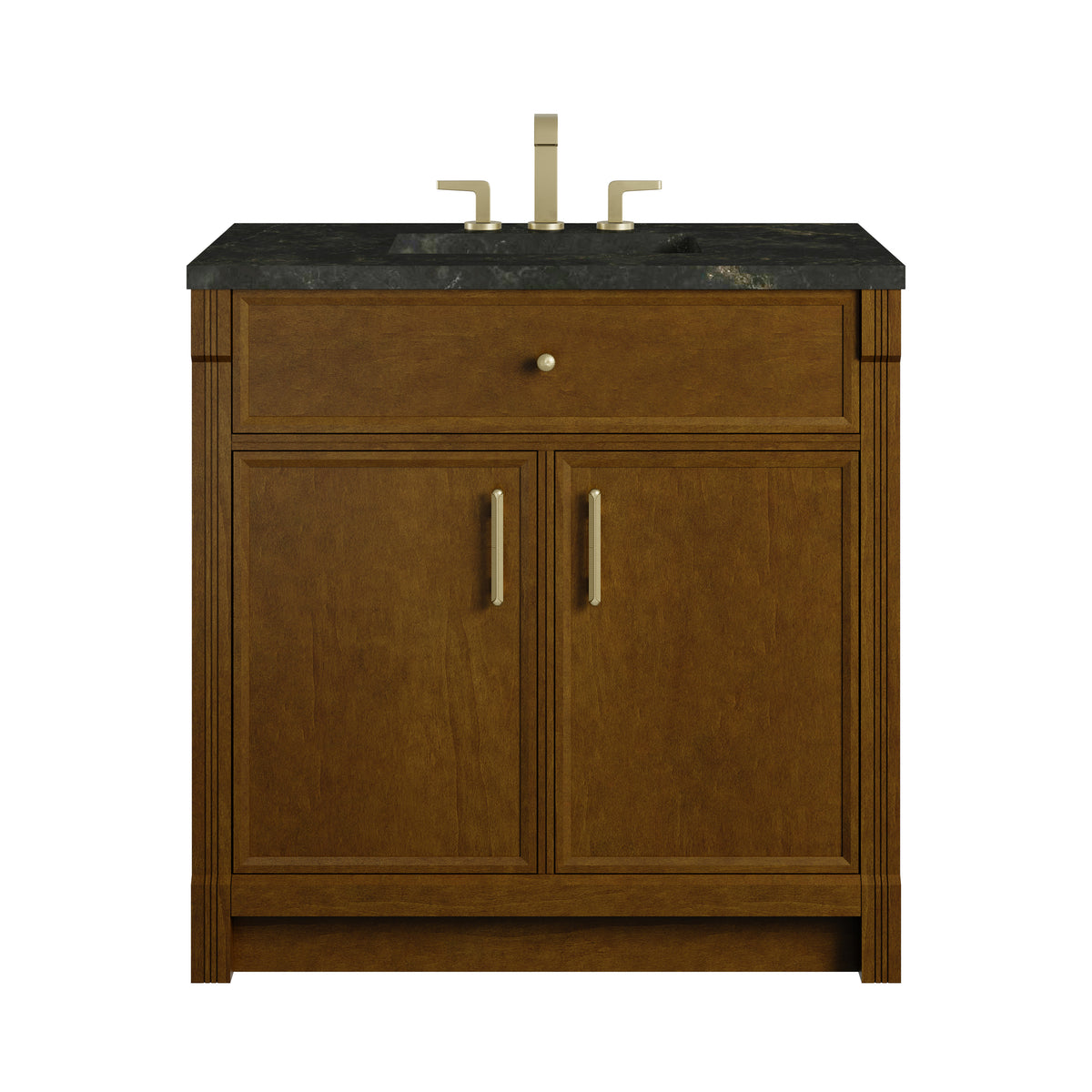 James Martin Vanities Bellshire 36" Honey Oak Single Vanity With 3 CM Phantome Eclos Top