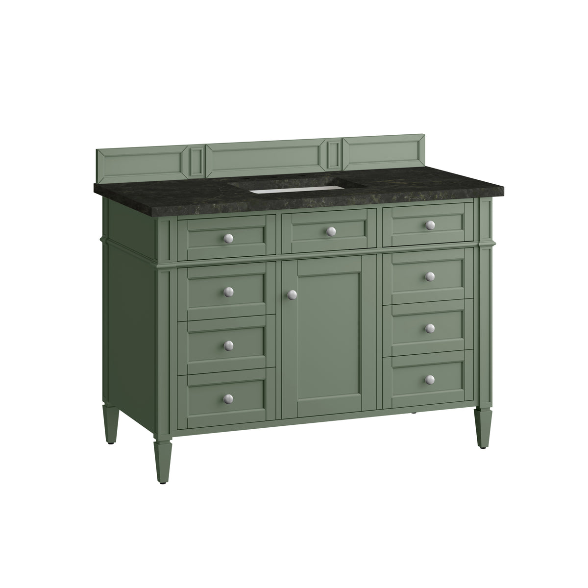 James Martin Vanities Brittany 48" Smokey Celadon Single Vanity With 3 CM Phantome Eclos Top