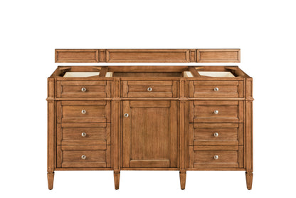 James Martin Vanities Brittany 60" Saddle Brown Single Vanity With 3 CM Phantome Eclos Top
