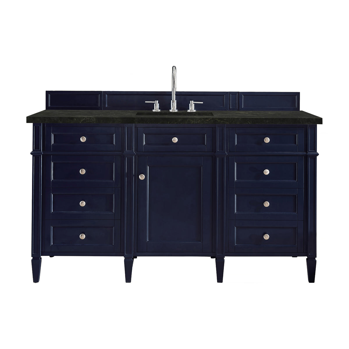 James Martin Vanities Brittany 60" Victory Blue Single Vanity With 3 CM Phantome Eclos Top