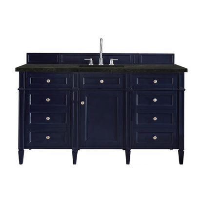 James Martin Vanities Brittany 60" Victory Blue Single Vanity With 3 CM Phantome Eclos Top