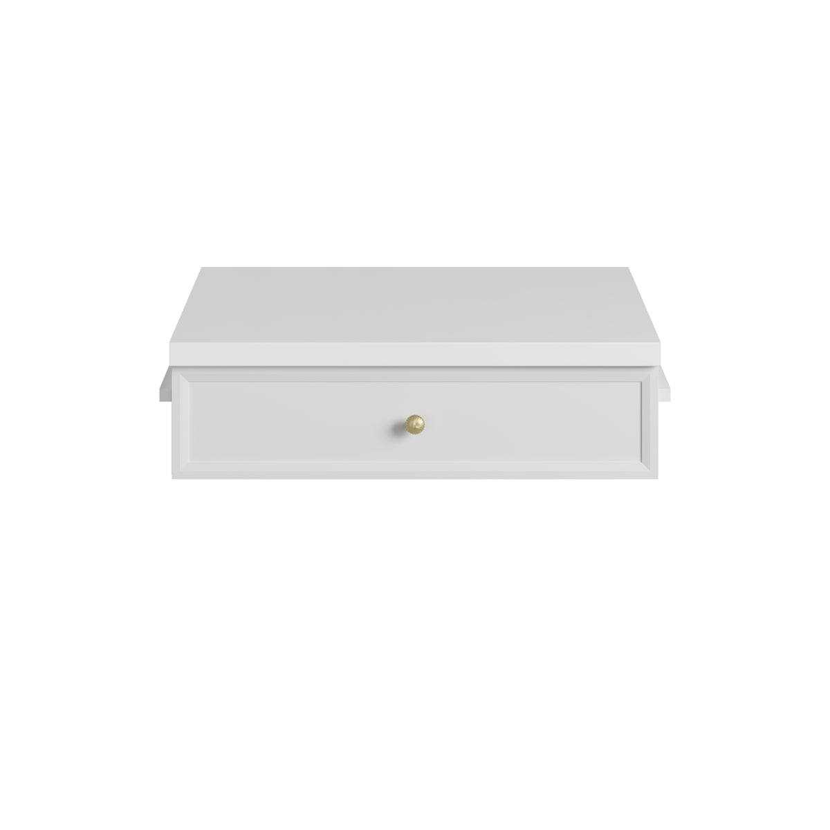 James Martin Vanities Bellshire 24" Bright White Drawer Unit With 3cm White Zeus Silestone Top