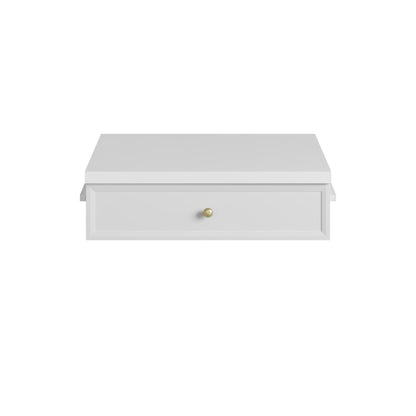 James Martin Vanities Bellshire 24" Bright White Drawer Unit With 3cm White Zeus Silestone Top