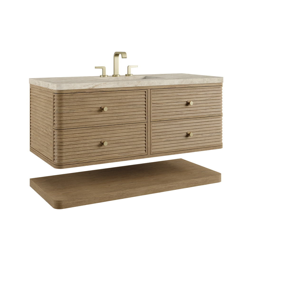 James Martin Vanities Allamari 48" Dune Mist Single Vanity With 3 CM Tajnar Eclos Top