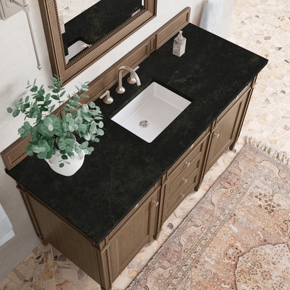 James Martin Vanities Brittany 60" Saddle Brown Single Vanity With 3 CM Phantome Eclos Top