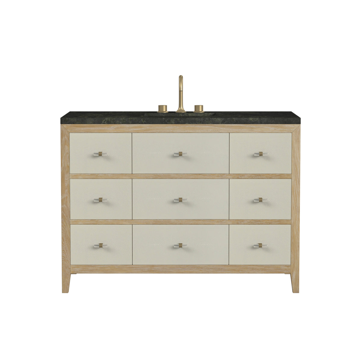 James Martin Vanities Celeste 48" Sunwashed Oak with Embossed Shagreen Single Vanity With 3 CM Phantome Eclos Top