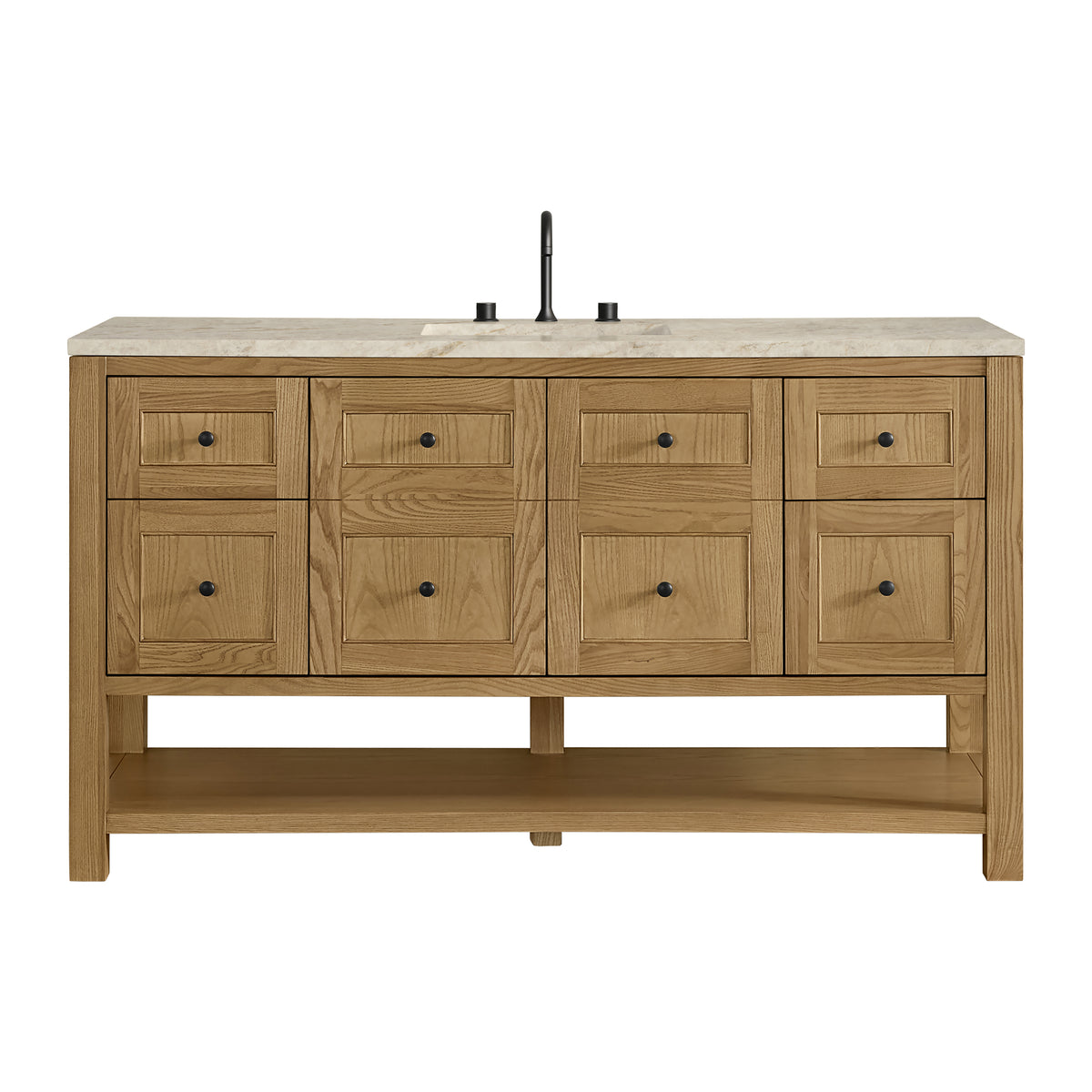 James Martin Vanities Breckenridge 60" Light Natural Oak Single Vanity With 3cm Tajnar Eclos Top