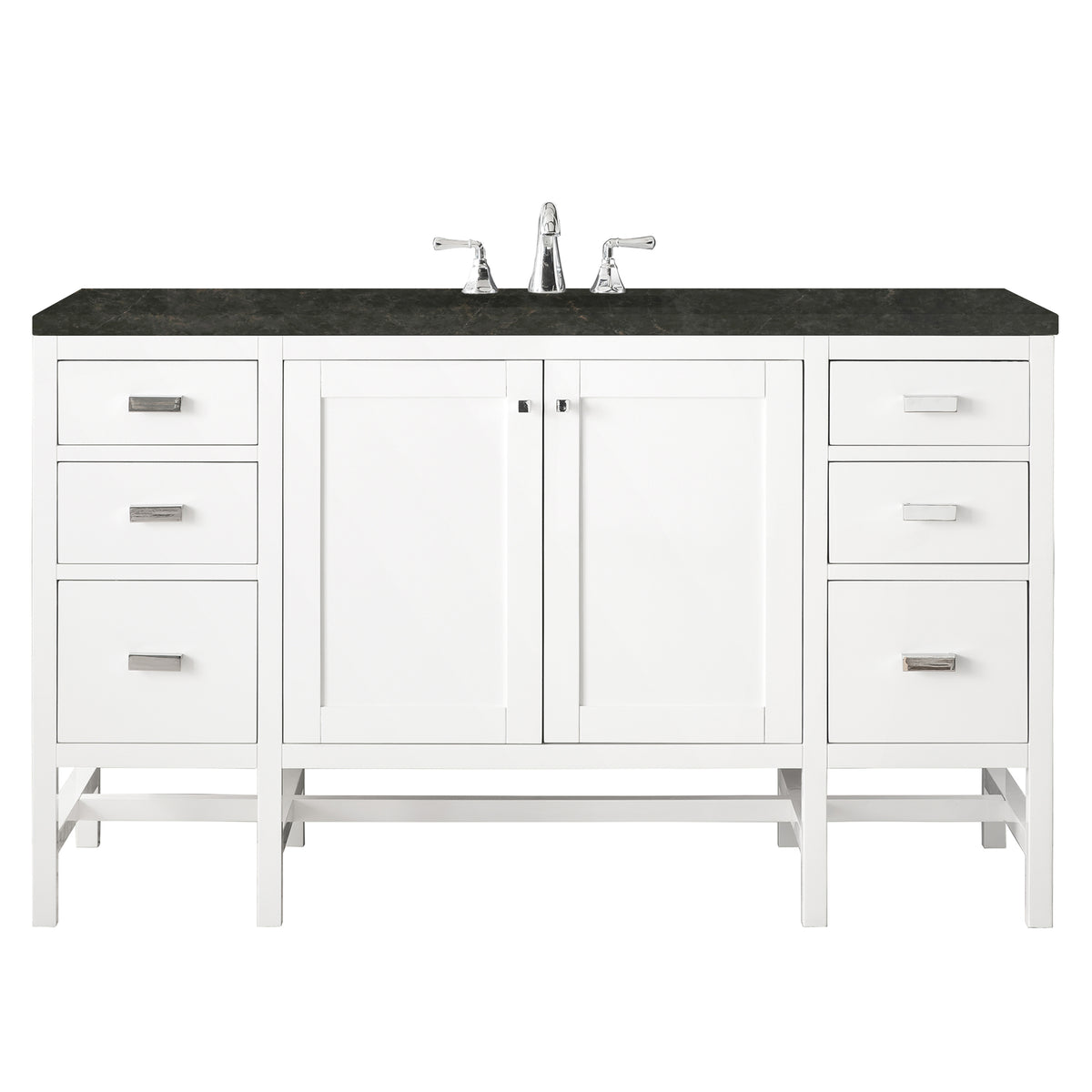 James Martin Vanities Addison 60" Glossy White Single Vanity With 3 CM Phantome Eclos Top