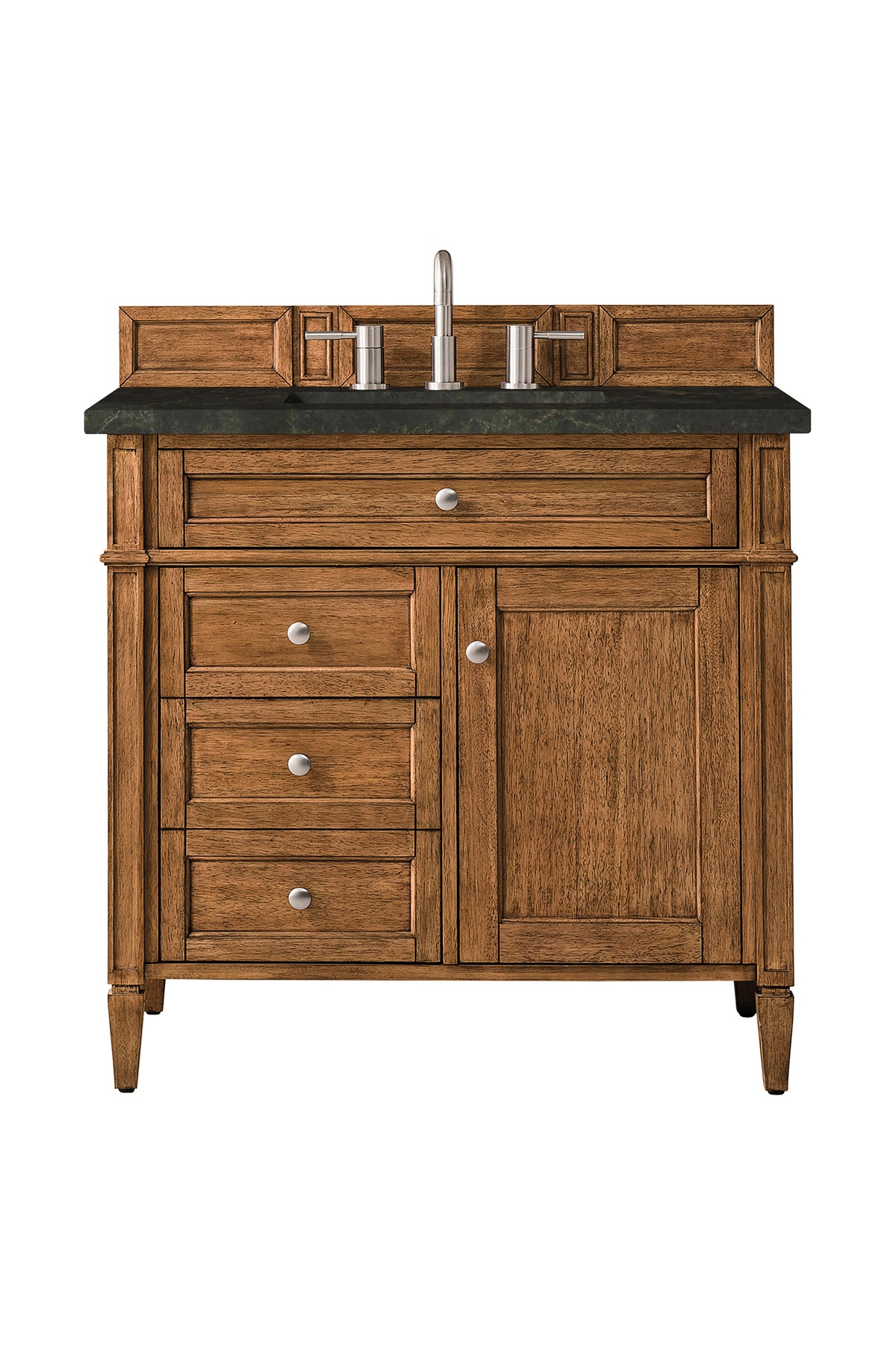 James Martin Vanities Brittany 36" Saddle Brown Single Vanity With 3 CM Phantome Eclos Top