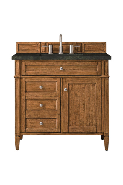 James Martin Vanities Brittany 36" Saddle Brown Single Vanity With 3 CM Phantome Eclos Top