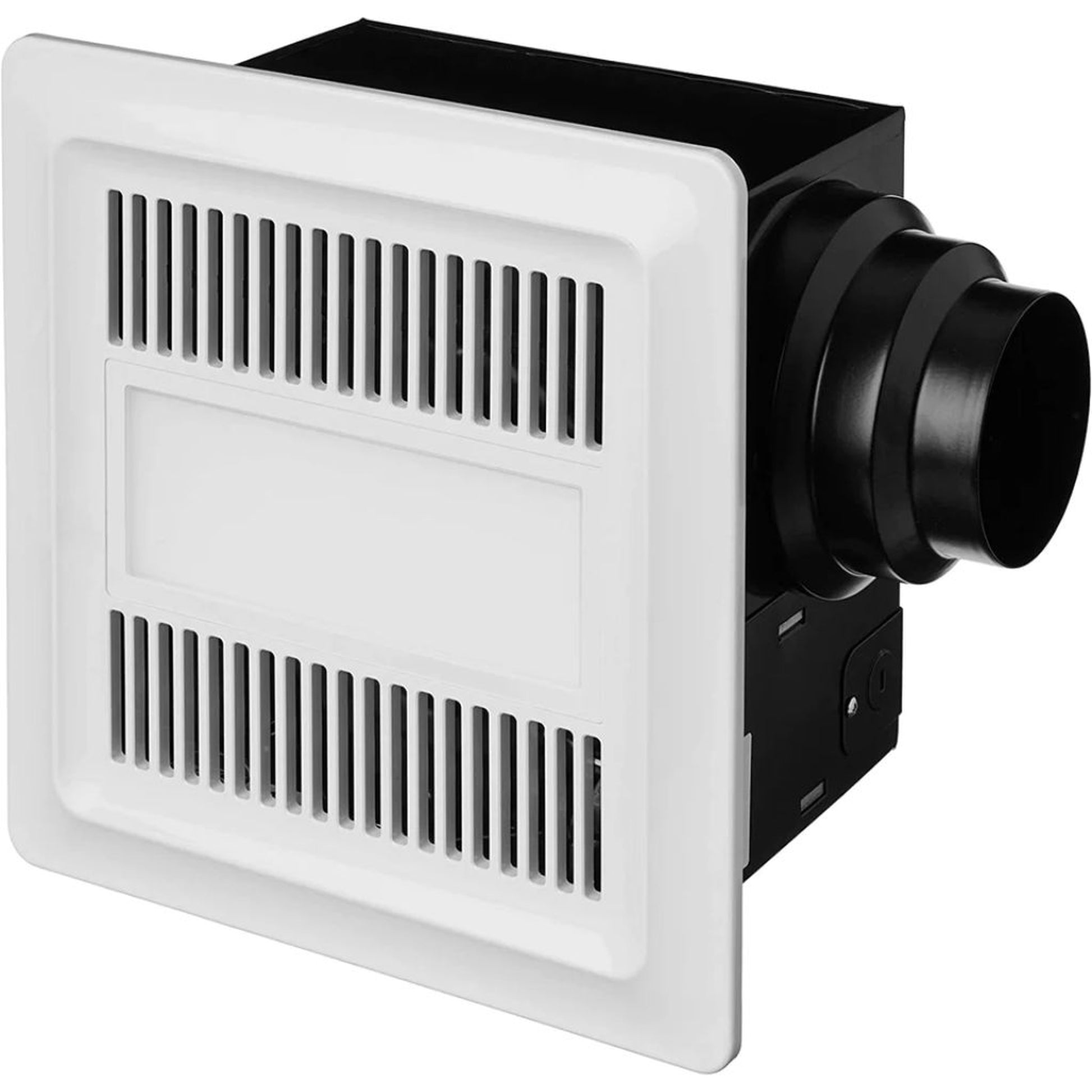iLIVING 12" Bathroom Ventilation Exhaust DC Fan Adjustable Speed Selector with 10W LED Light