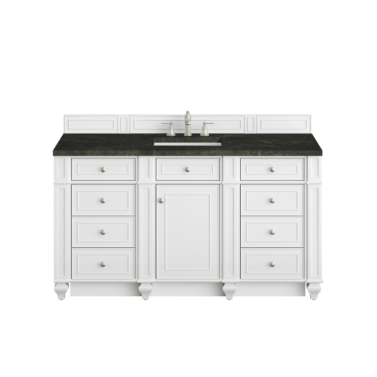 James Martin Vanities Bristol 60" Bright White Single Vanity With 3 CM Phantome Eclos Top