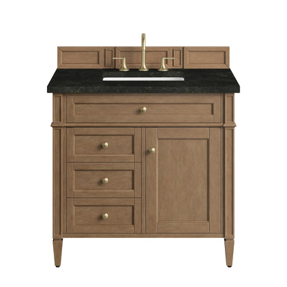 James Martin Vanities Brittany 36" Pecan Single Vanity With 3 CM Phantome Eclos Top