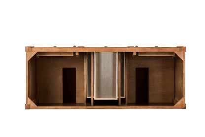 James Martin Vanities Brittany 60" Saddle Brown Double Vanity With 3 CM Tajnar Eclos Top