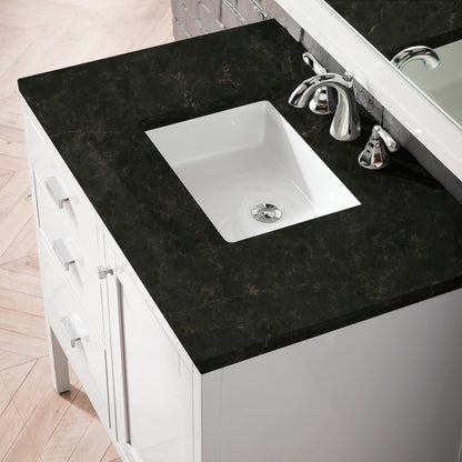 James Martin Vanities Addison 36" Glossy White Single Vanity With 3 CM Phantome Eclos Top