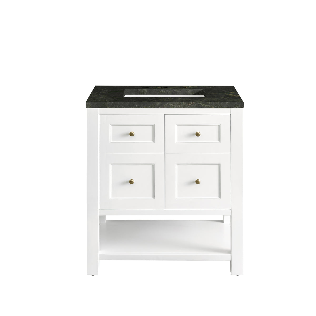 James Martin Vanities Breckenridge 30" Bright White Single Vanity With 3cm Phantome Eclos Top