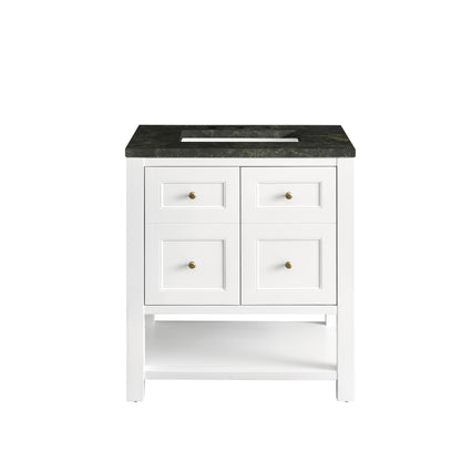 James Martin Vanities Breckenridge 30" Bright White Single Vanity With 3cm Phantome Eclos Top