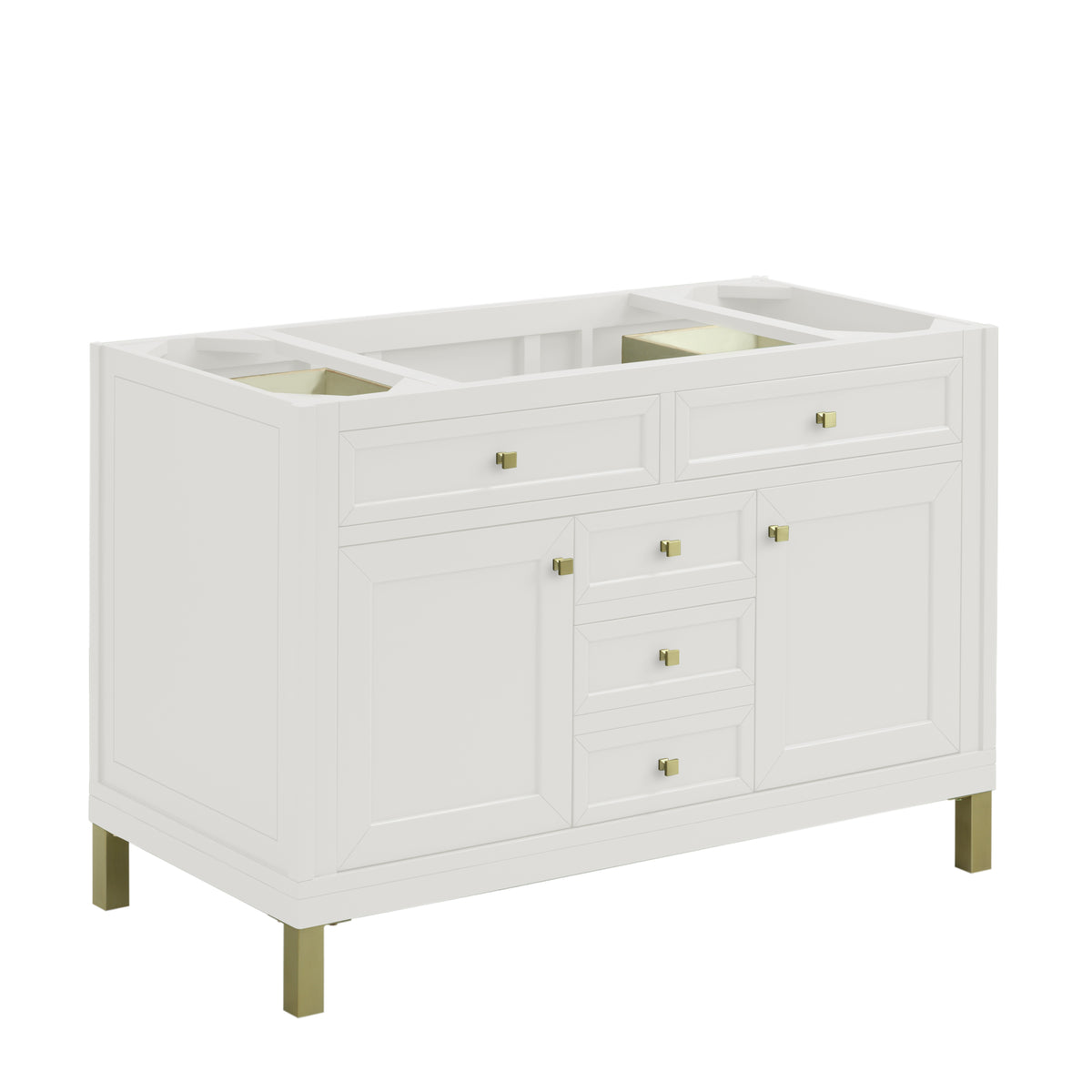 James Martin Vanities Chicago 48" Glossy White Single Vanity With 3 CM Phantome Eclos Top