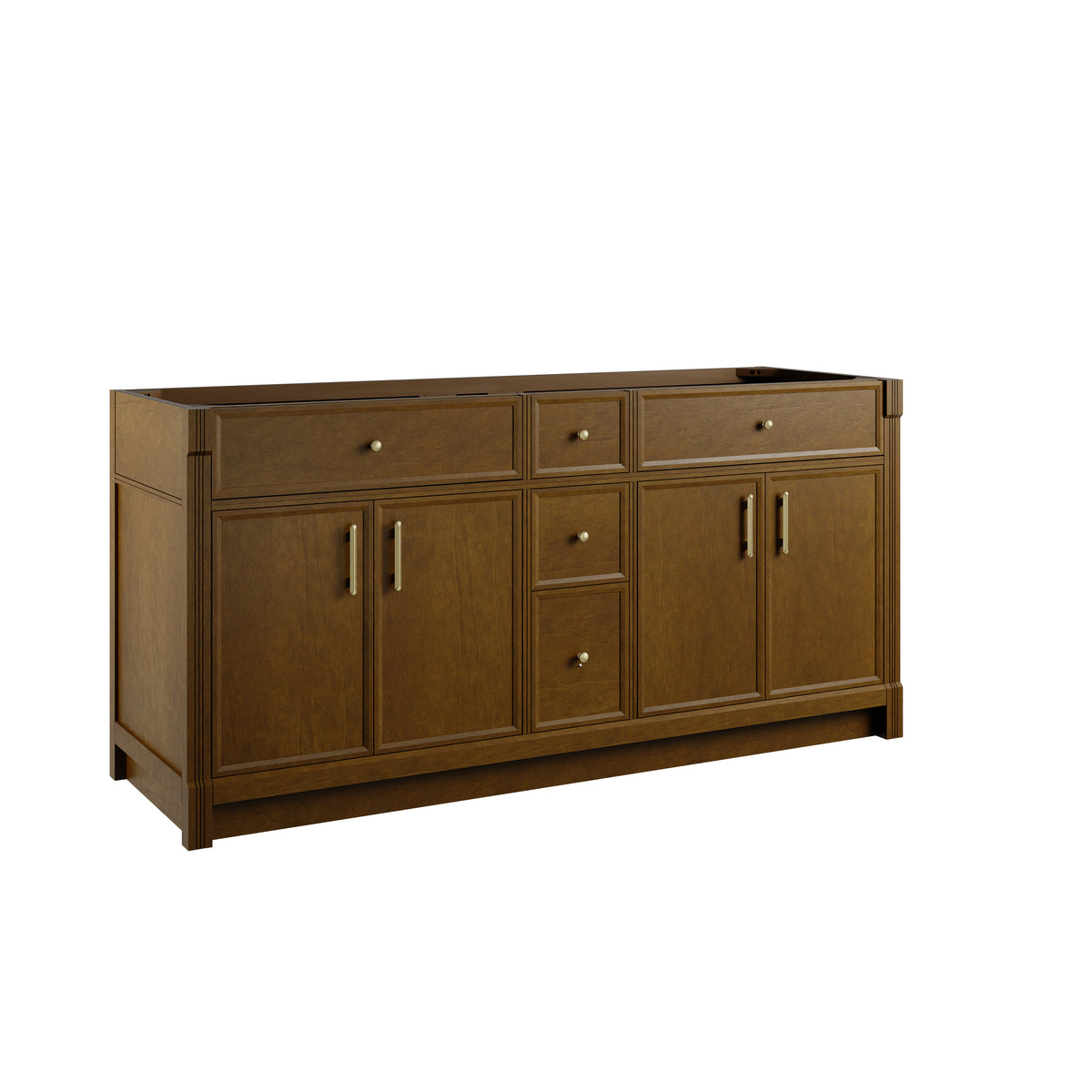 James Martin Vanities Bellshire 72" Honey Oak Double Vanity With 3 CM Eternal Jasmine Pearl Silestone Top