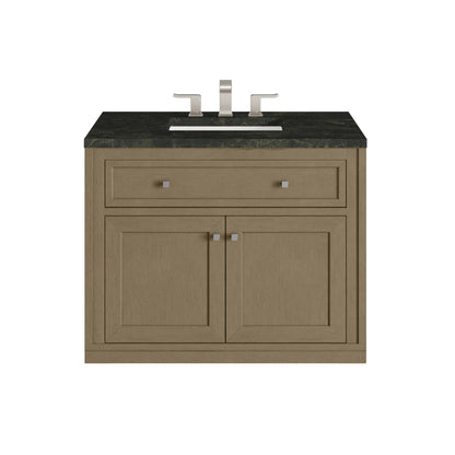 James Martin Vanities Chicago 36" Walnut Whisper Single Vanity With 3 CM Phantome Eclos Top