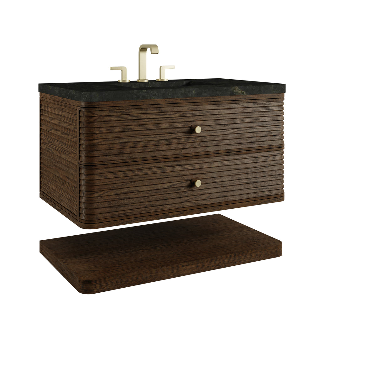James Martin Vanities Allamari 36" Sable Single Vanity With 3 CM Phantome Eclos Top