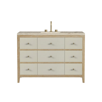 James Martin Vanities Celeste 48" Sunwashed Oak with Embossed Shagreen Single Vanity With 3 CM Tajnar Eclos Top