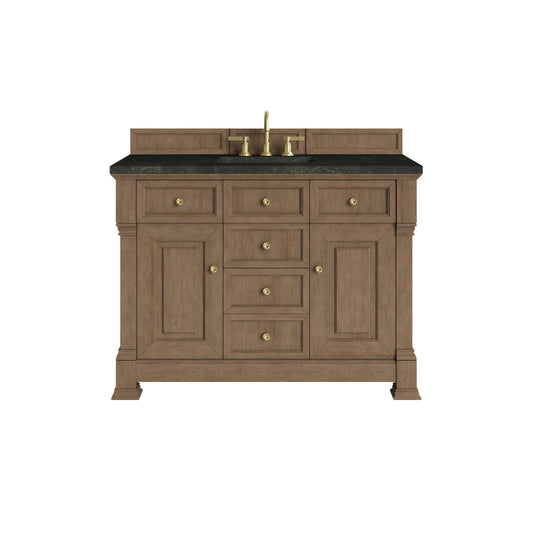 James Martin Vanities Brookfield 48" Pecan Single Vanity With 3 CM Phantome Eclos Top