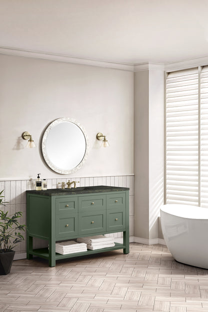 James Martin Vanities Breckenridge 48" Smokey Celadon Single Vanity With 3cm Phantome Eclos Top