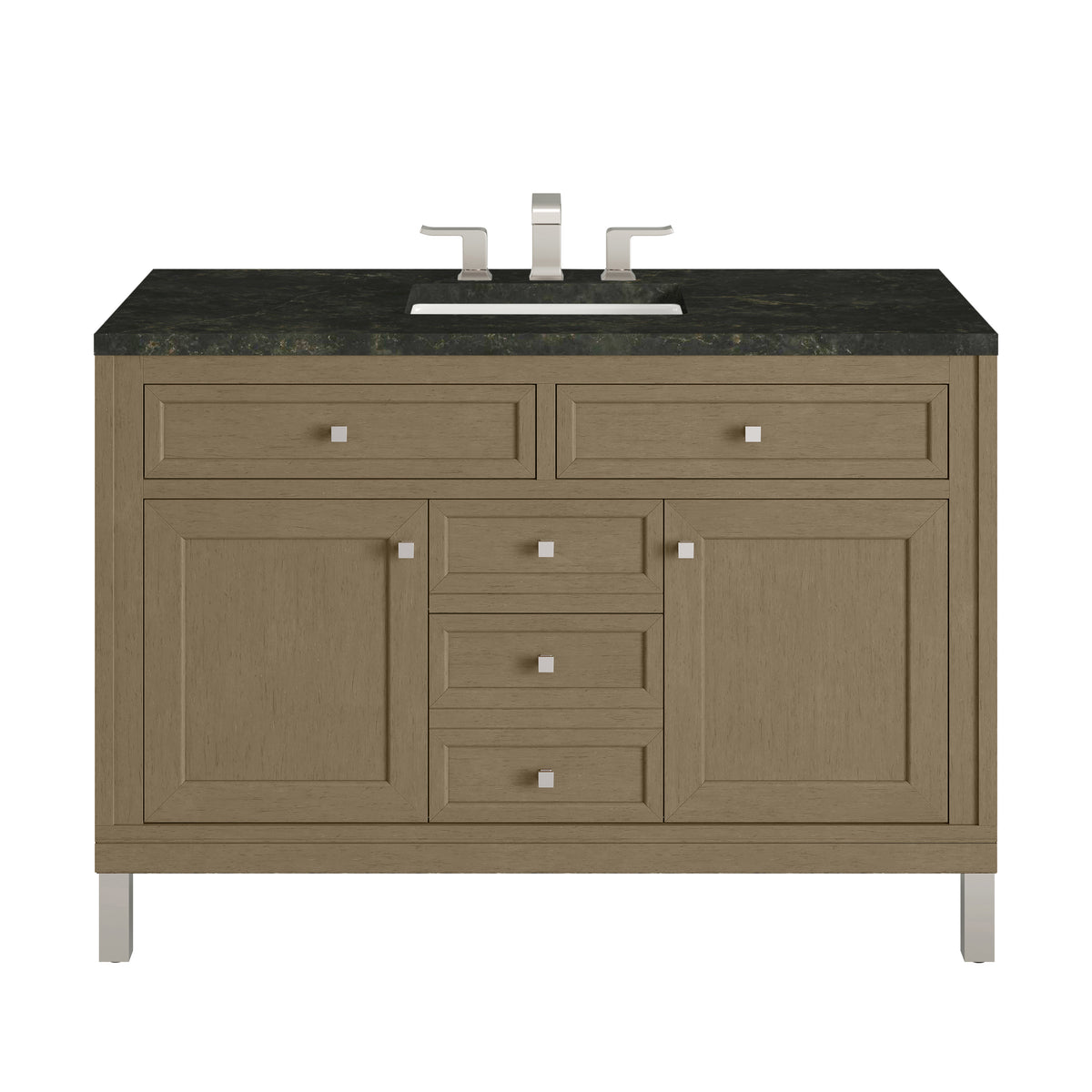 James Martin Vanities Chicago 48" Walnut Whisper Single Vanity With 3 CM Phantome Eclos Top