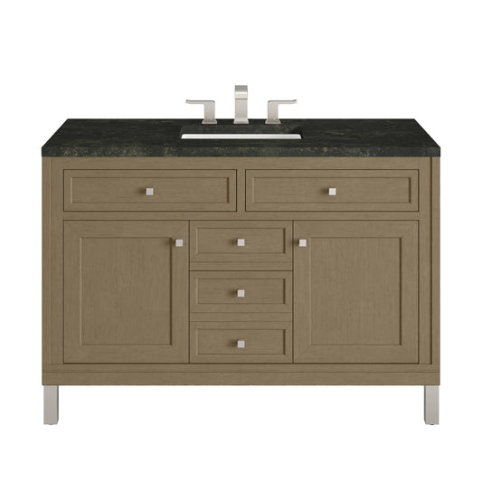 James Martin Vanities Chicago 48" Walnut Whisper Single Vanity With 3 CM Phantome Eclos Top