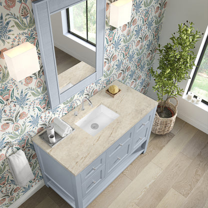 James Martin Vanities Breckenridge 48" Serenity Blue Single Vanity With 3cm Tajnar Eclos Top