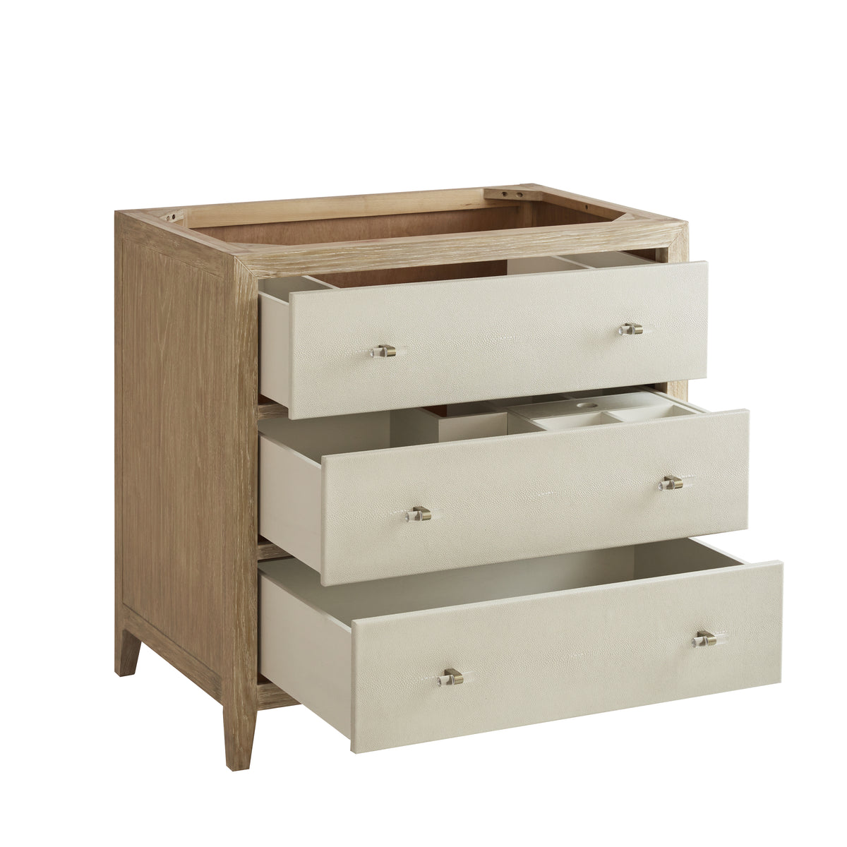 James Martin Vanities Celeste 36" Sunwashed Oak with Embossed Shagreen Single Vanity With 3 CM Phantome Eclos Top