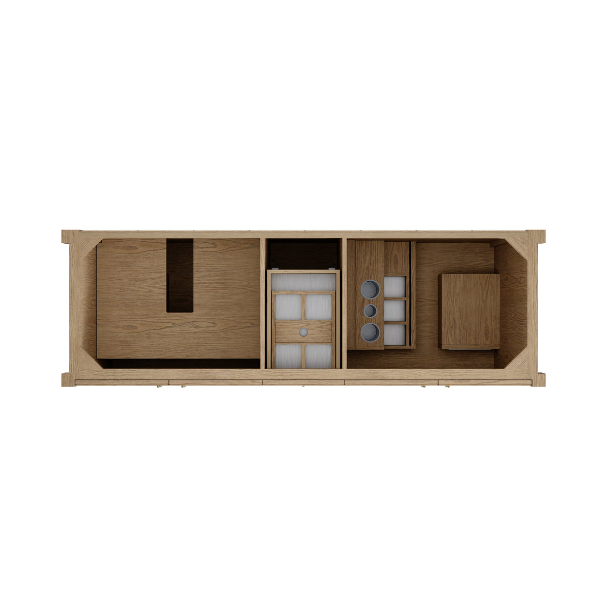 James Martin Vanities Kinnsden 72" Weathered Oak Double Vanity Cabinet