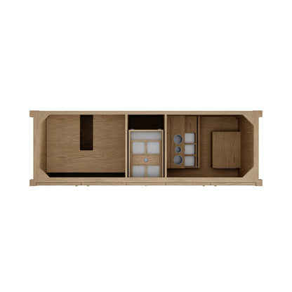 James Martin Vanities Kinnsden 72" Weathered Oak Double Vanity Cabinet