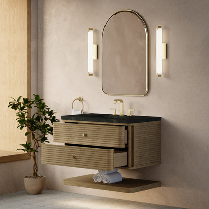 James Martin Vanities Allamari 36" Dune Mist Single Vanity With 3 CM Phantome Eclos Top